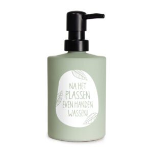 Zeeppompje Na het plassen even handen