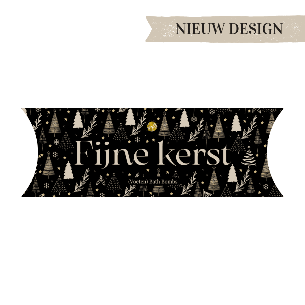 Gondeldoosje Bath Bombs – voor in bad/voetenbad kerst (Zwart- Versie)