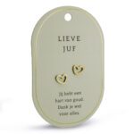Oorbellen -Lieve Juf - Goud