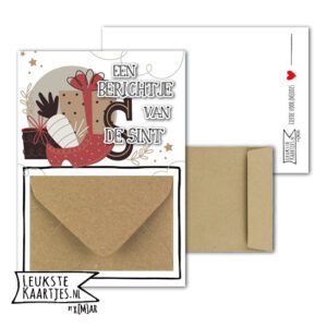 Geldkaart met Envelopje -> Sinterklaas – No: 11 (Berichtje van Sint-Vintage-klomp)