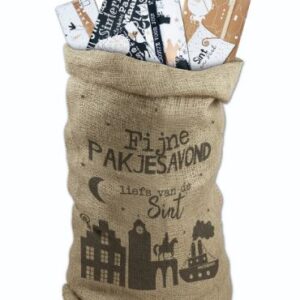 Jute Sinterklaas zak 60x100 cm