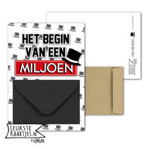 Geldkaart met mini Envelopje -> Games – No: 1 (Begin van miljoen-Hoed-Monopoly)