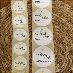 Sinterklaas sticker XL* sint en piet voor: * 10 stuks