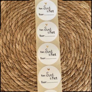 Sinterklaas sticker * sint en piet voor: * 10 stuks