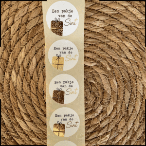 Sinterklaas sticker * Een pakje van de Sint * 10 stuks