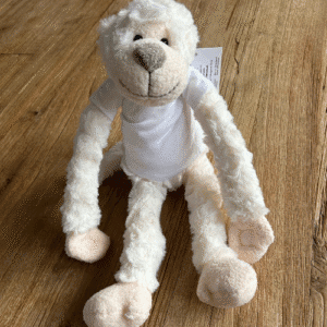 Slingeraapje Off White 45cm