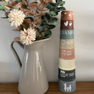 Stapeltoren pastel (gepersonaliseerd)