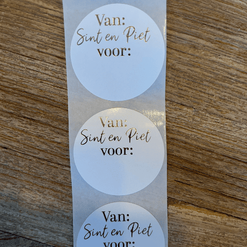 Sinterklaas sticker * Van Sint & Piet * 10 stuks